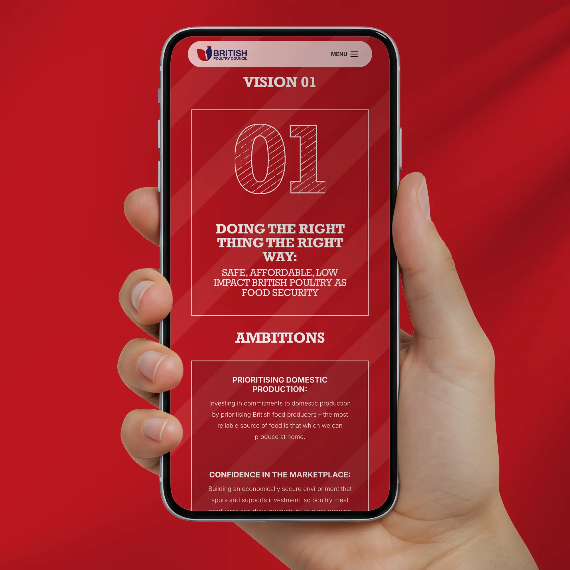BPC website on mobile device BPC website on mobile device